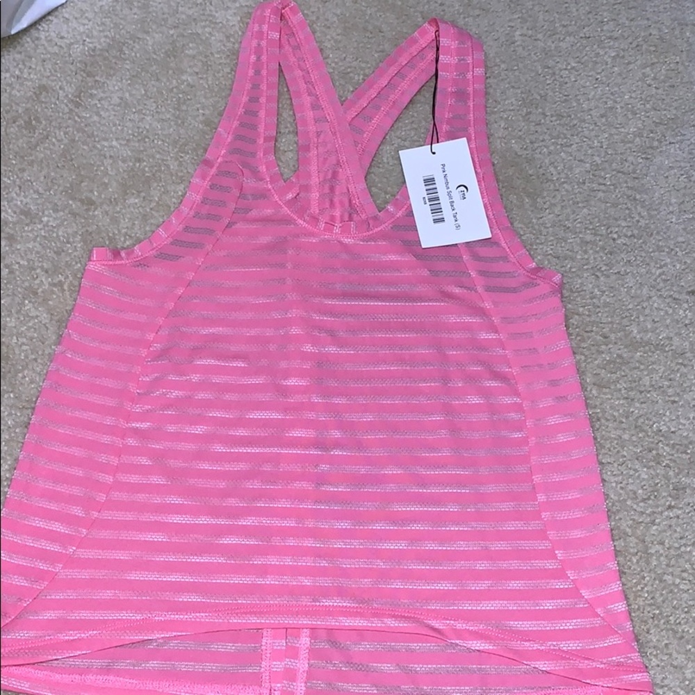 Zyia pink nimbus split back tank